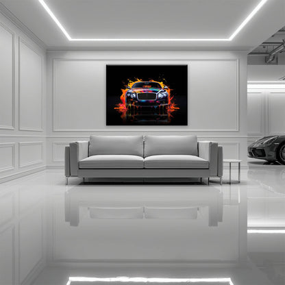 Bentley Continental GT Wall Art – Colorful Pop Art Canvas Print Cars