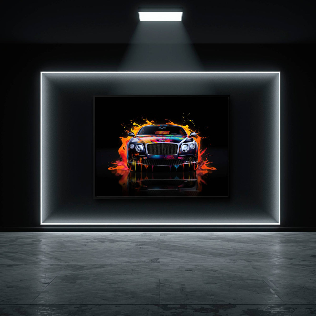 Bentley Continental GT Wall Art – Colorful Pop Art Canvas Print Cars