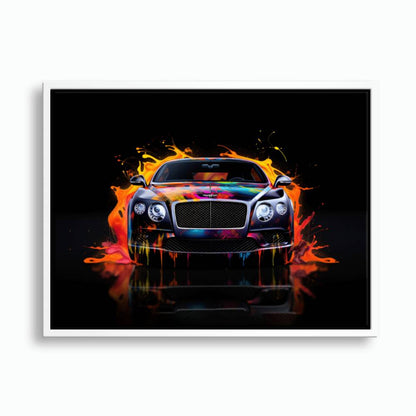 Bentley Continental GT Wall Art – Colorful Pop Art Canvas Print Cars