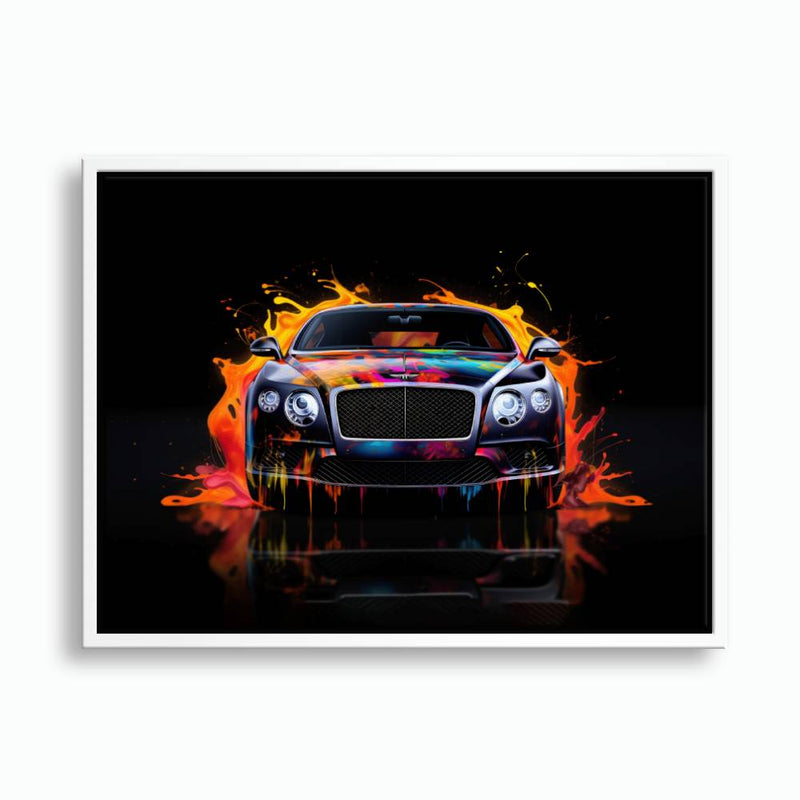 Bentley Continental GT Wall Art – Colorful Pop Art Canvas Print Cars