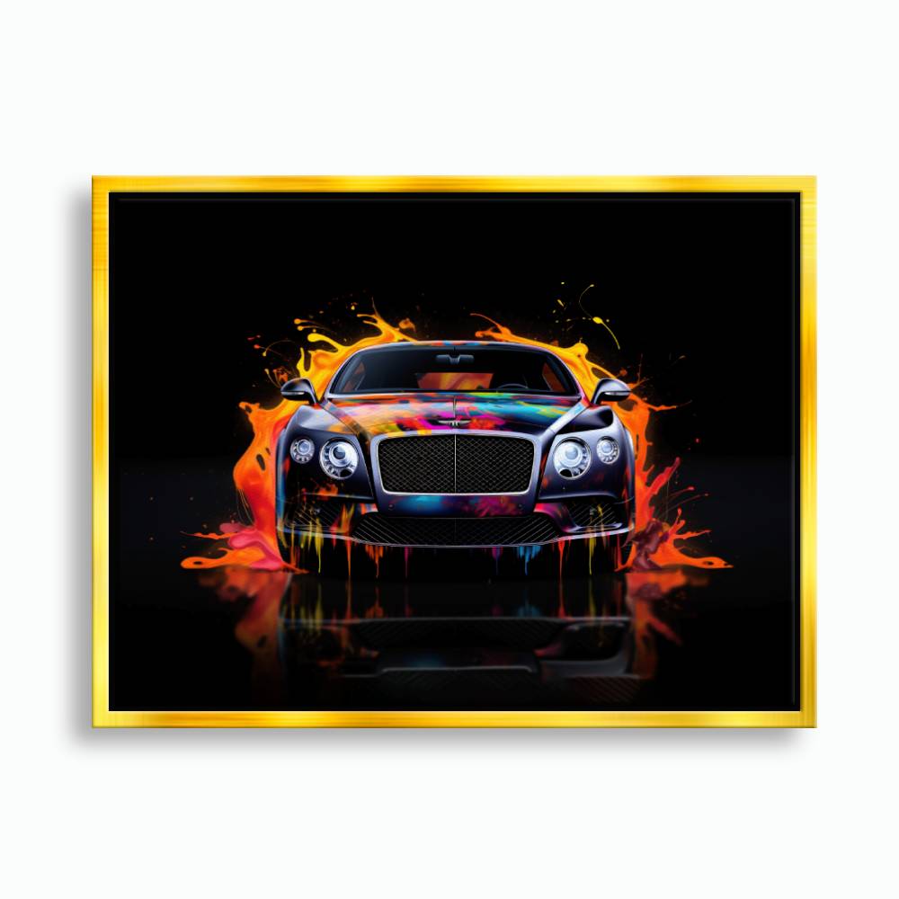 Bentley Continental GT Wall Art – Colorful Pop Art Canvas Print Cars