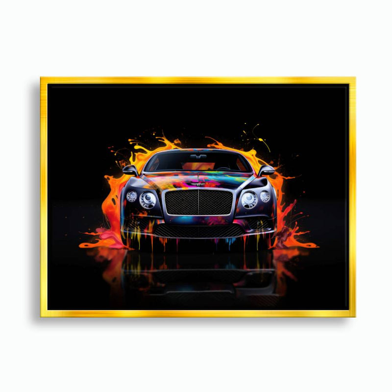 Bentley Continental GT Wall Art – Colorful Pop Art Canvas Print Cars