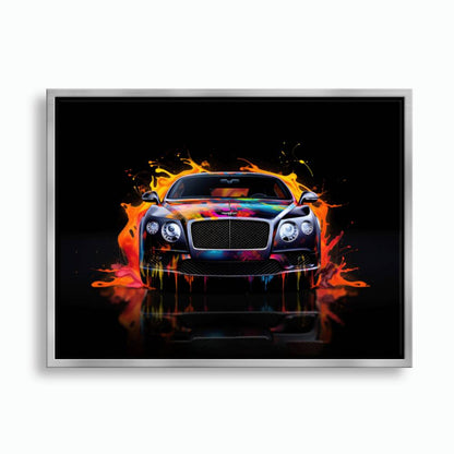 Bentley Continental GT Wall Art – Colorful Pop Art Canvas Print Cars