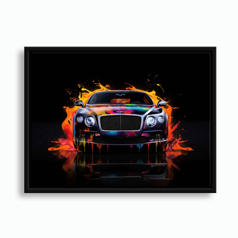 Bentley Continental GT Wall Art – Colorful Pop Art Canvas Print Cars
