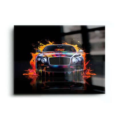 Bentley Continental GT Wall Art – Colorful Pop Art Canvas Print Cars