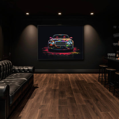 Bentley GT Canvas Print – Graffiti Car Wall Art– Automotive Decor Cars
