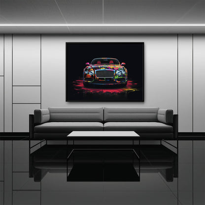Bentley GT Canvas Print – Graffiti Car Wall Art– Automotive Decor Cars