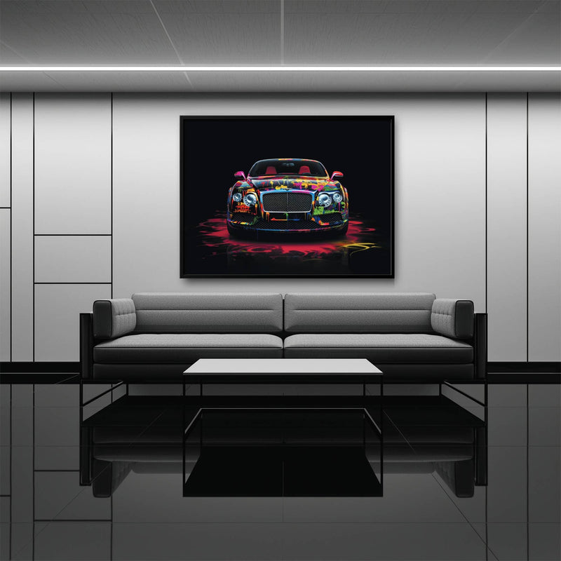 Bentley GT Canvas Print – Graffiti Car Wall Art– Automotive Decor Cars