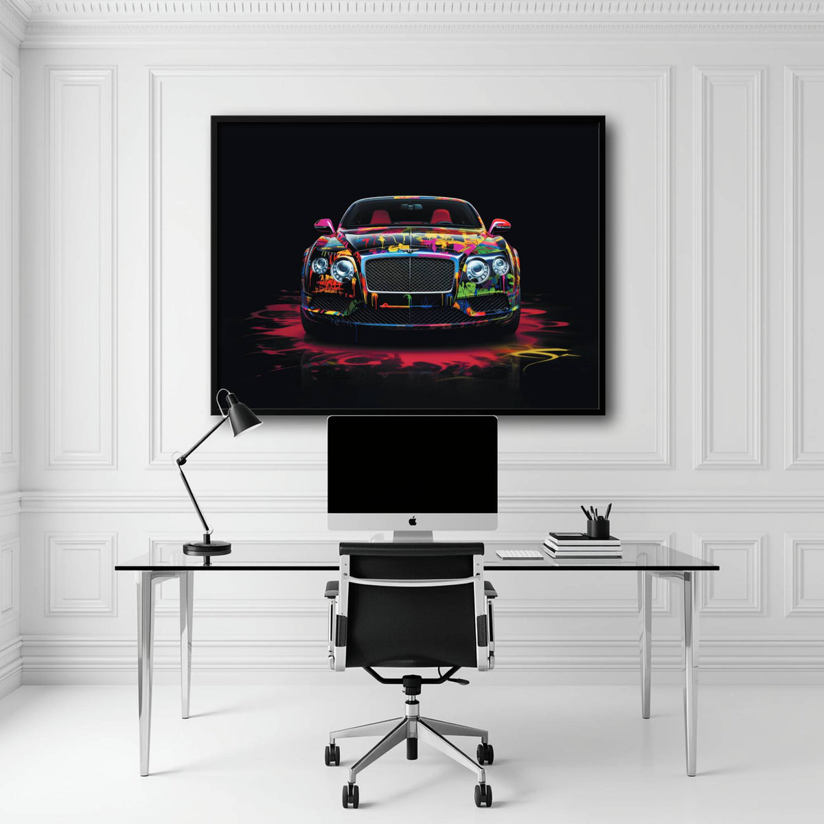 Bentley GT Canvas Print – Graffiti Car Wall Art– Automotive Decor Cars