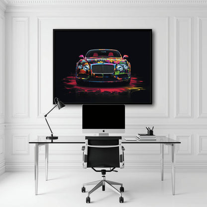 Bentley GT Canvas Print – Graffiti Car Wall Art– Automotive Decor Cars