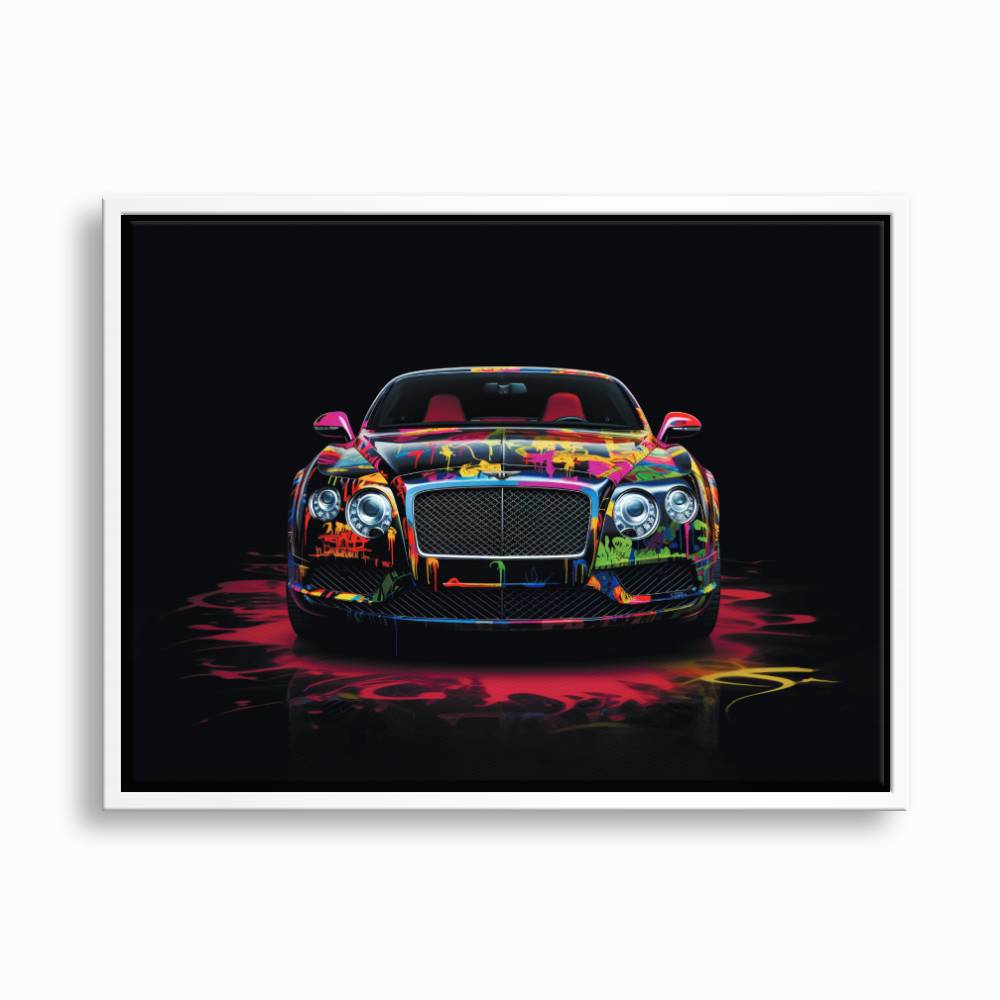 Bentley GT Canvas Print – Graffiti Car Wall Art– Automotive Decor Cars