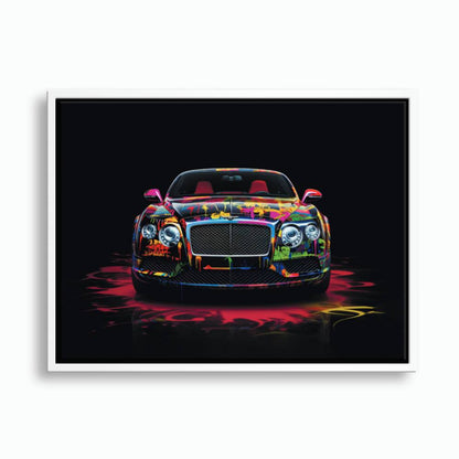 Bentley GT Canvas Print – Graffiti Car Wall Art– Automotive Decor Cars
