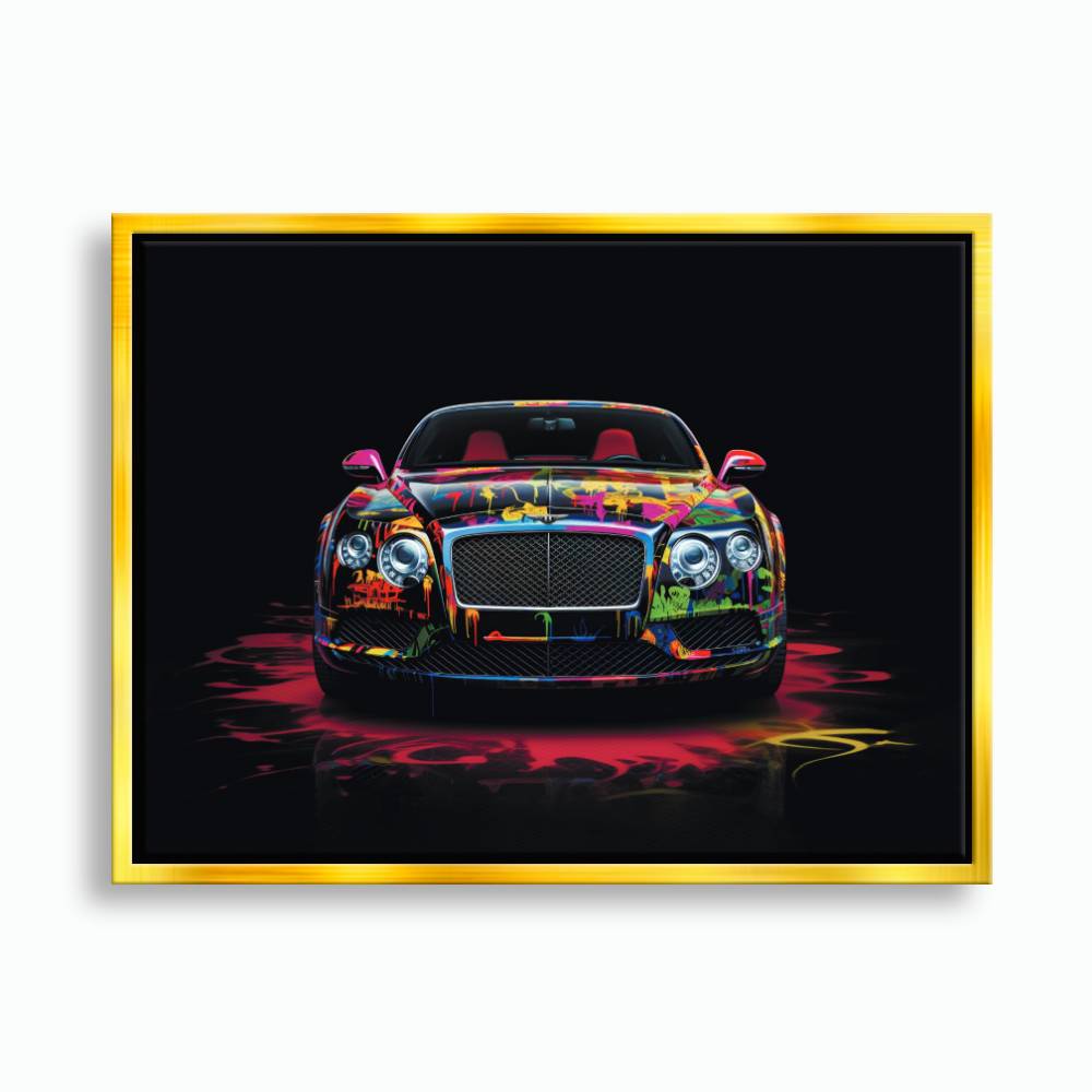 Bentley GT Canvas Print – Graffiti Car Wall Art– Automotive Decor Cars