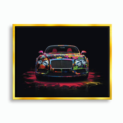 Bentley GT Canvas Print – Graffiti Car Wall Art– Automotive Decor Cars