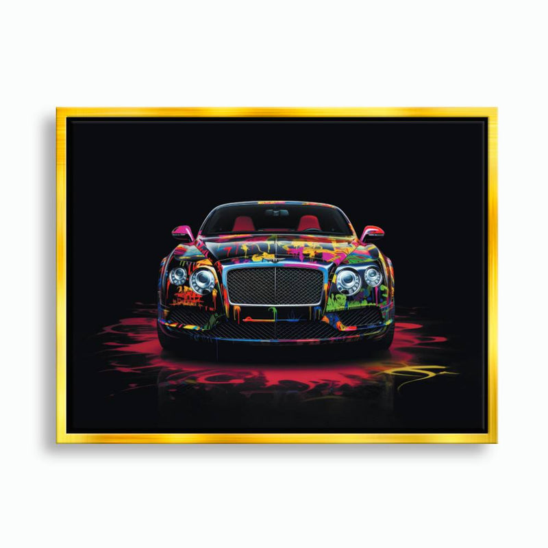 Bentley GT Canvas Print – Graffiti Car Wall Art– Automotive Decor Cars