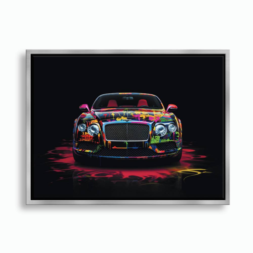 Bentley GT Canvas Print – Graffiti Car Wall Art– Automotive Decor Cars