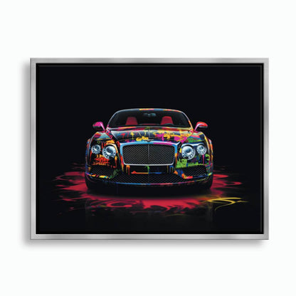 Bentley GT Canvas Print – Graffiti Car Wall Art– Automotive Decor Cars