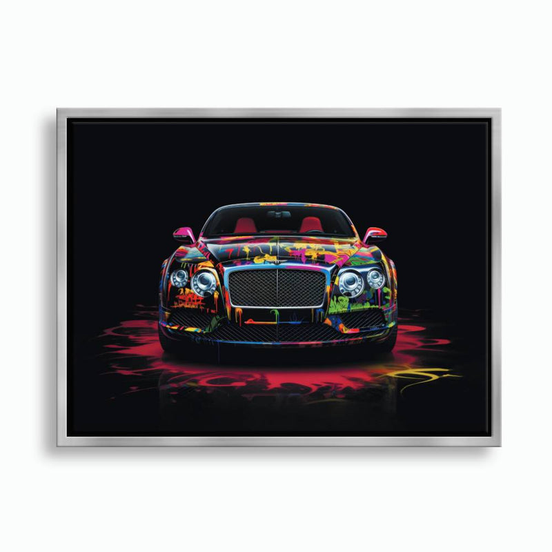 Bentley GT Canvas Print – Graffiti Car Wall Art– Automotive Decor Cars