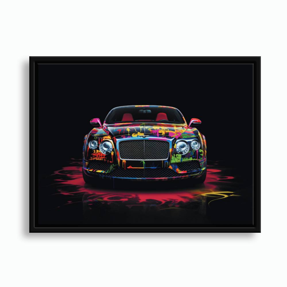 Bentley GT Canvas Print – Graffiti Car Wall Art– Automotive Decor Cars