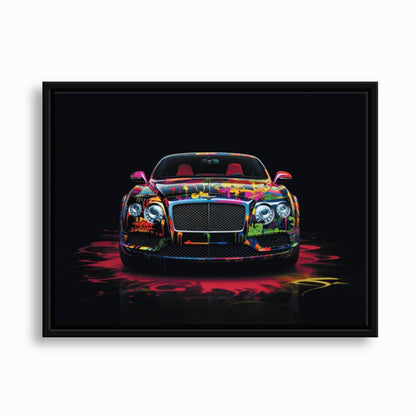 Bentley GT Canvas Print – Graffiti Car Wall Art– Automotive Decor Cars