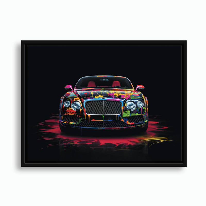 Bentley GT Canvas Print – Graffiti Car Wall Art– Automotive Decor Cars