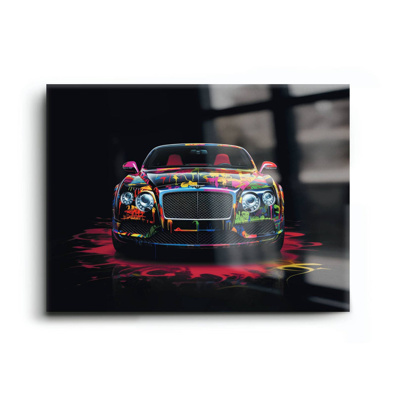 Bentley GT Canvas Print – Graffiti Car Wall Art– Automotive Decor Cars