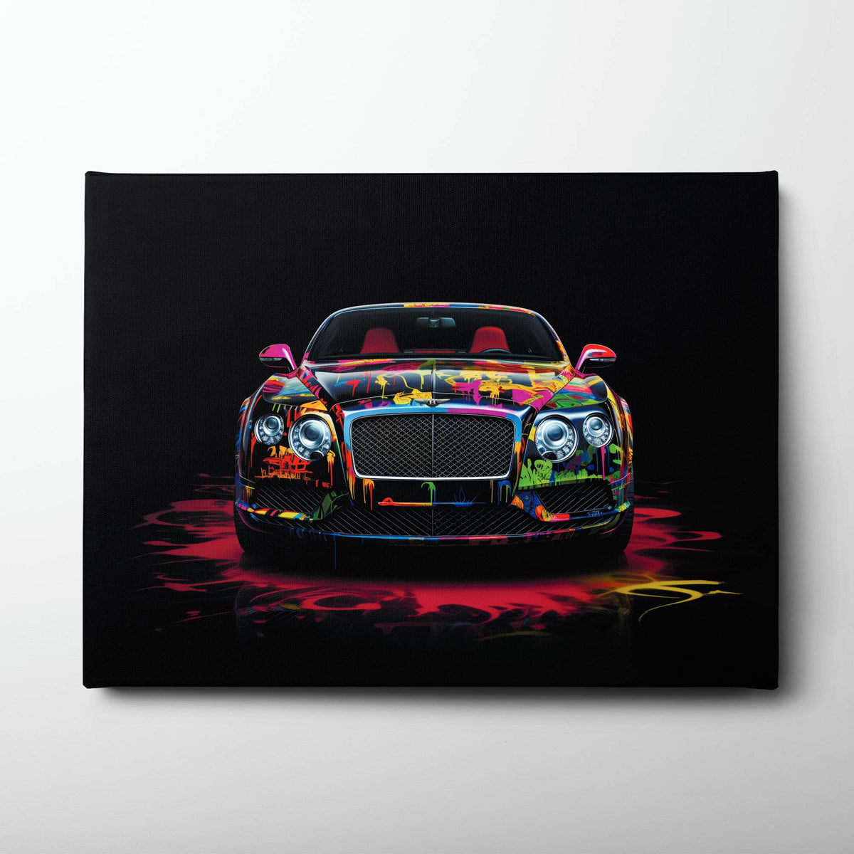 Bentley GT Canvas Print – Graffiti Car Wall Art– Automotive Decor Cars
