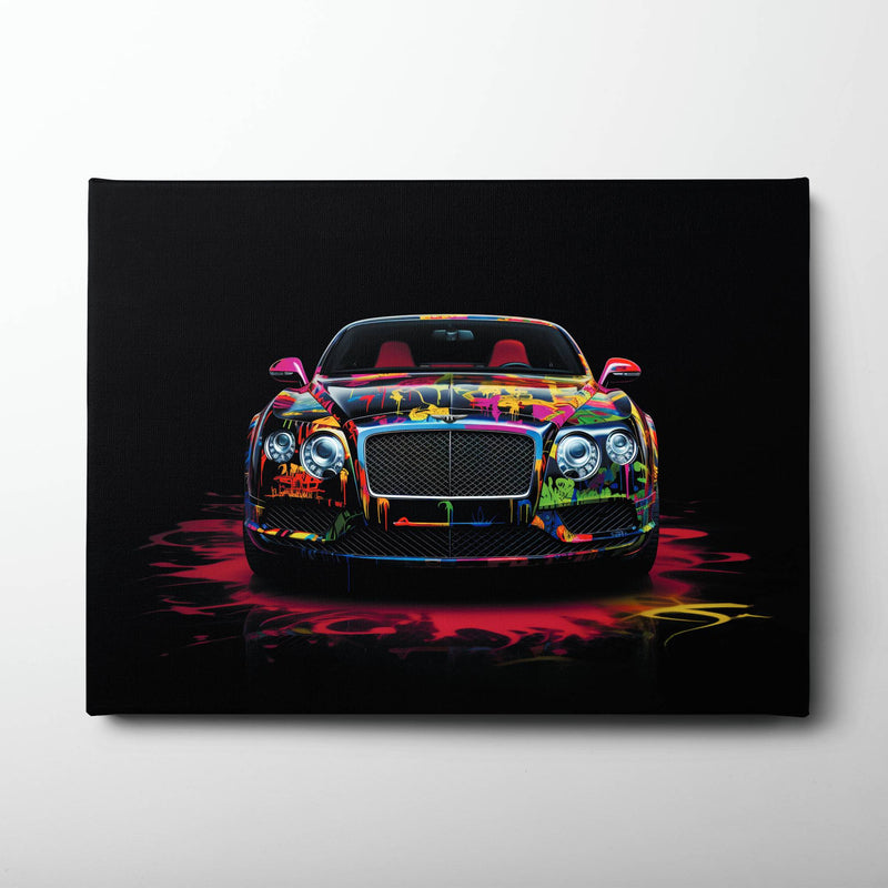 Bentley GT Canvas Print – Graffiti Car Wall Art– Automotive Decor Cars