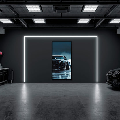 Ford Mustang Stormline Wall Art – Black Muscle Car Canvas Print Cars