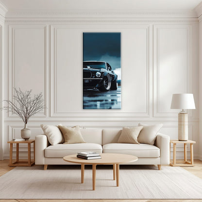 Ford Mustang Stormline Wall Art – Black Muscle Car Canvas Print Cars
