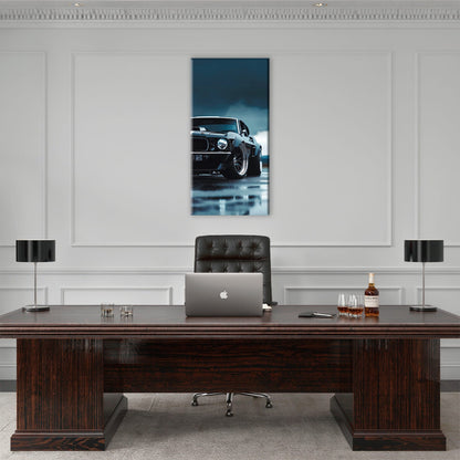 Ford Mustang Stormline Wall Art – Black Muscle Car Canvas Print Cars