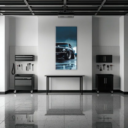 Ford Mustang Stormline Wall Art – Black Muscle Car Canvas Print Cars