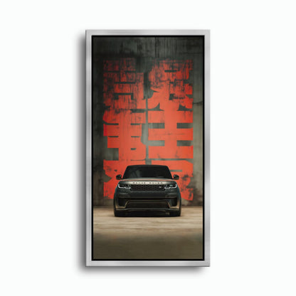 Range Rover Midnight Command Wall Art – Black Luxury SUV Canvas Print Cars
