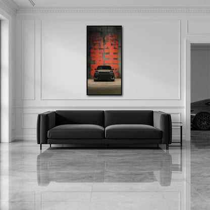 Range Rover Midnight Command Wall Art – Black Luxury SUV Canvas Print Cars