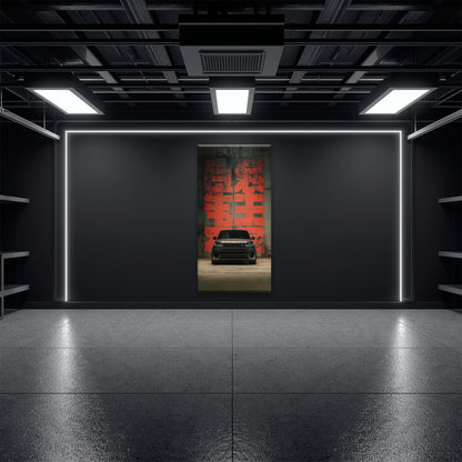 Range Rover Midnight Command Wall Art – Black Luxury SUV Canvas Print Cars