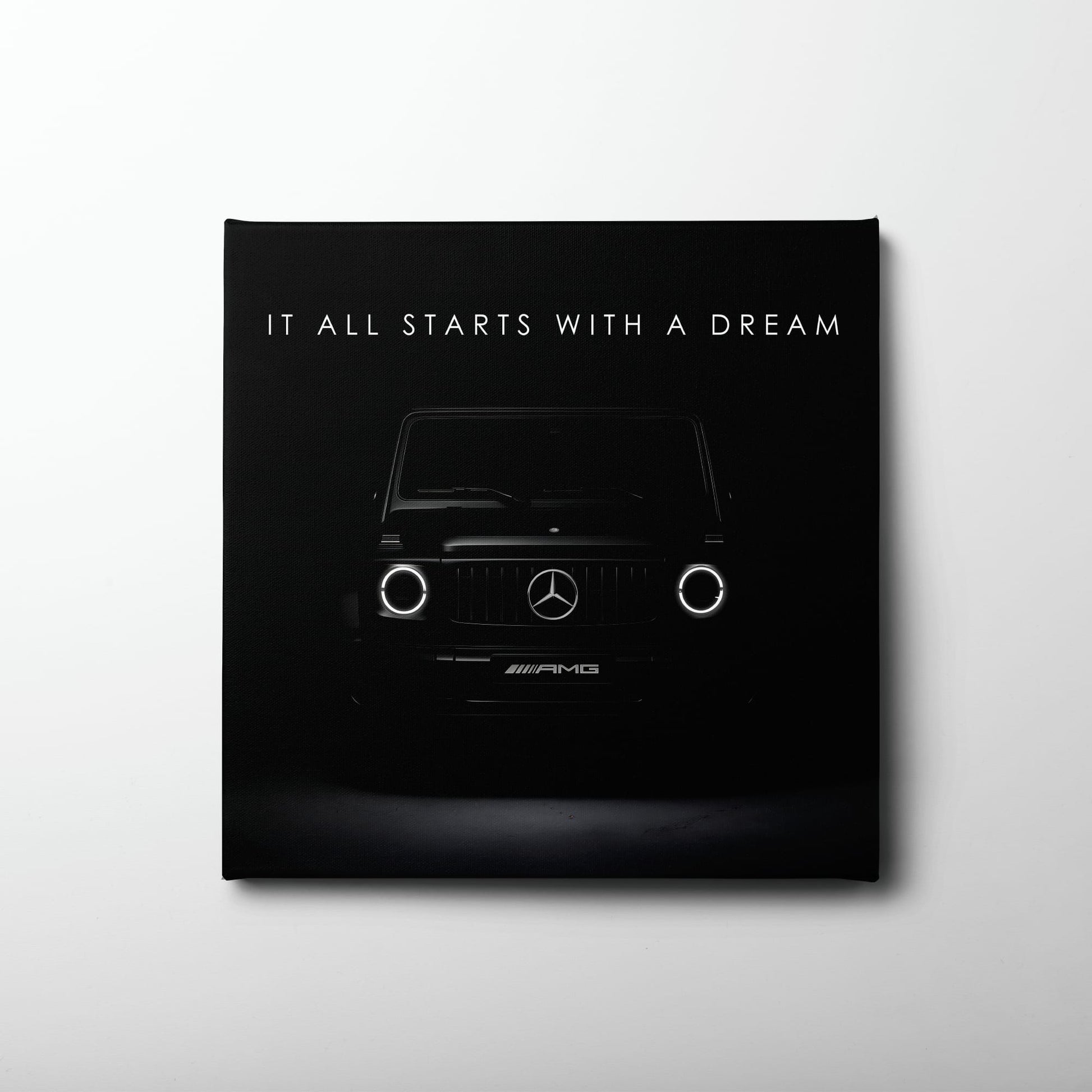 Mercedes G-Wagon Dream Signal Wall Art – Black AMG SUV Canvas Print Cars