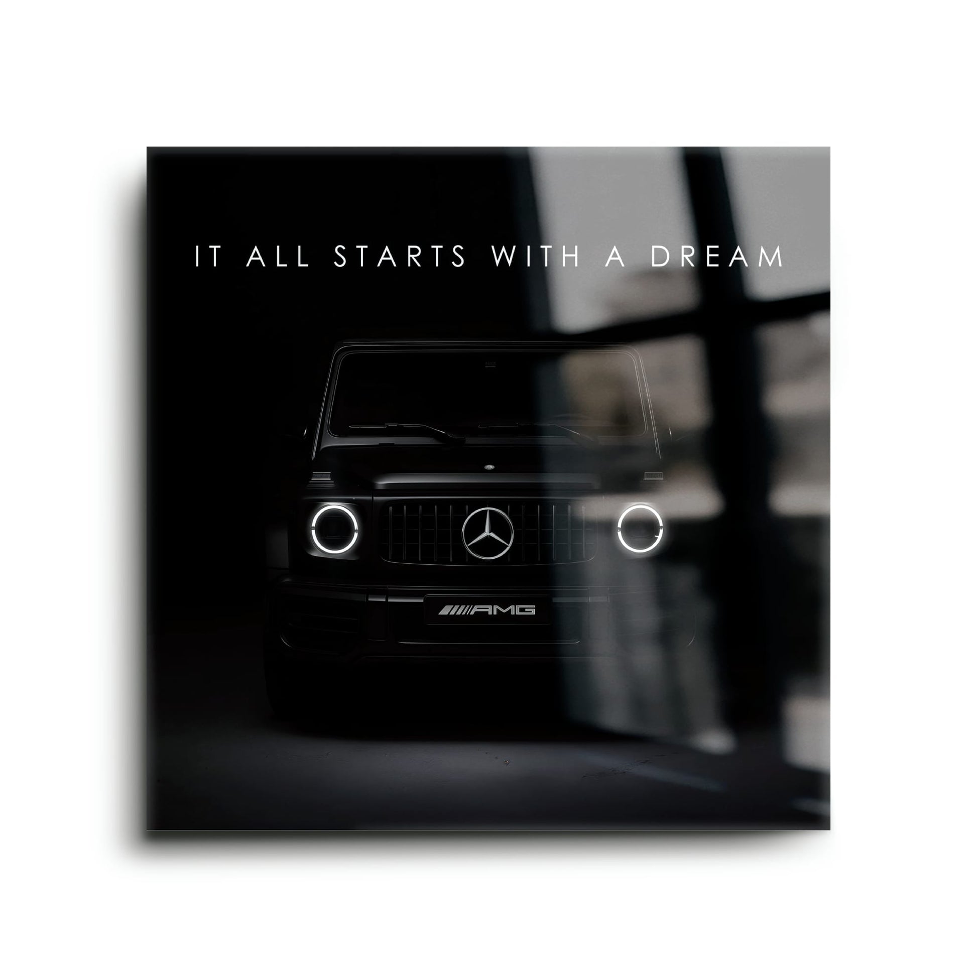 Mercedes G-Wagon Dream Signal Wall Art – Black AMG SUV Canvas Print Cars
