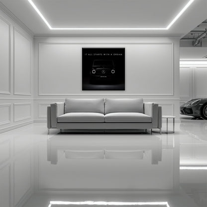 Mercedes G-Wagon Dream Signal Wall Art – Black AMG SUV Canvas Print Cars
