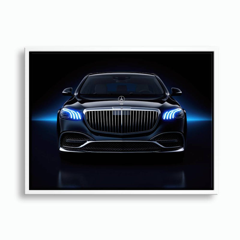 Mercedes-Maybach Blue Sovereign Wall Art – Black Luxury Decor Cars