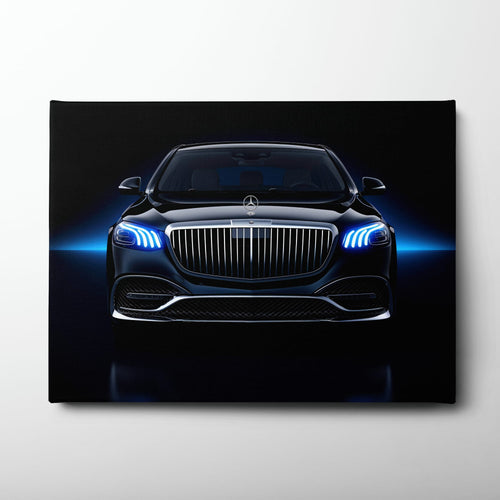 Mercedes-Maybach Blue Sovereign Wall Art – Black Luxury Decor Cars