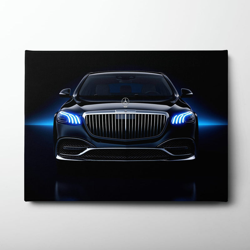 Mercedes-Maybach Blue Sovereign Wall Art – Black Luxury Decor Cars