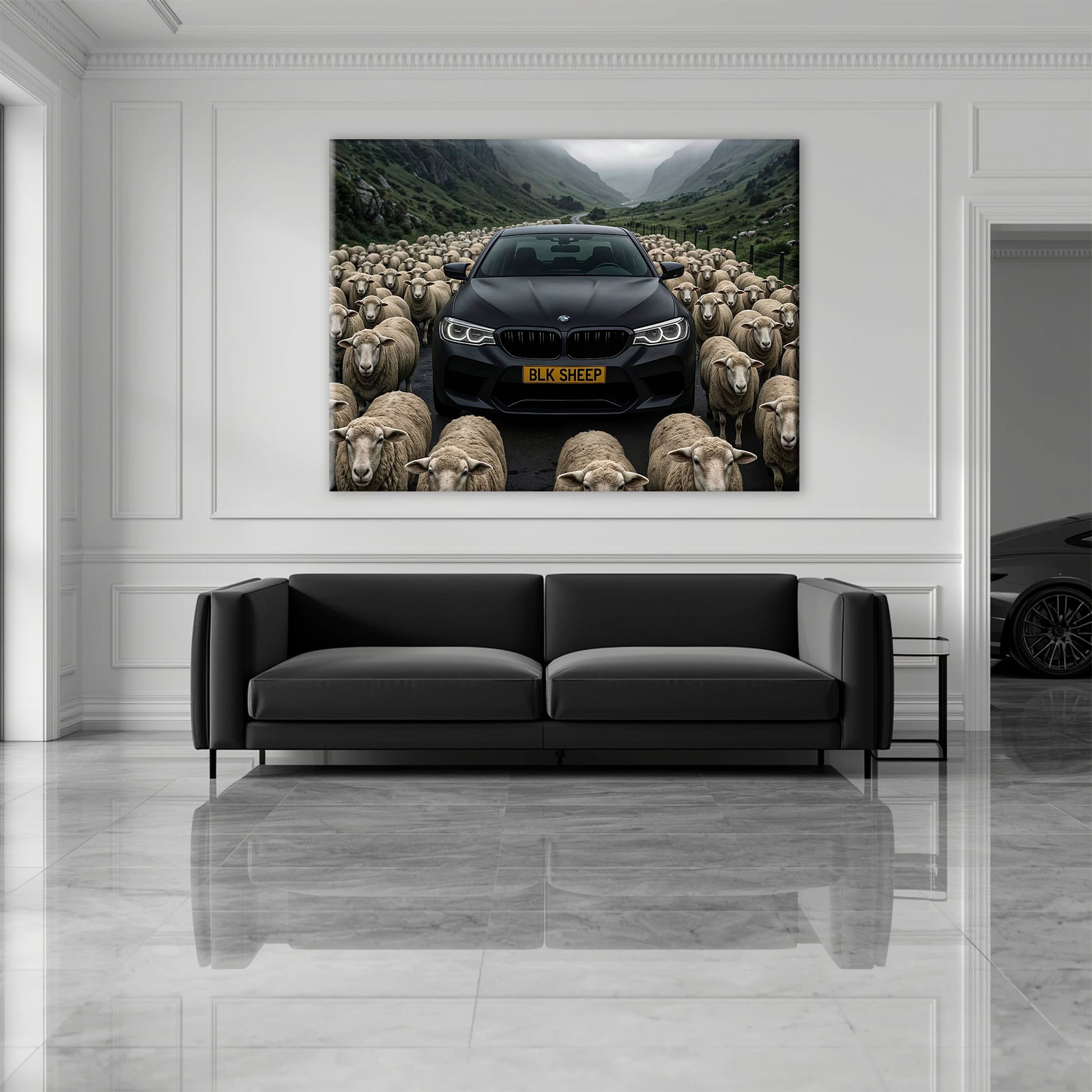 BLK SHEEP BMW Canvas Wall Art | Car Wall Decor Cars