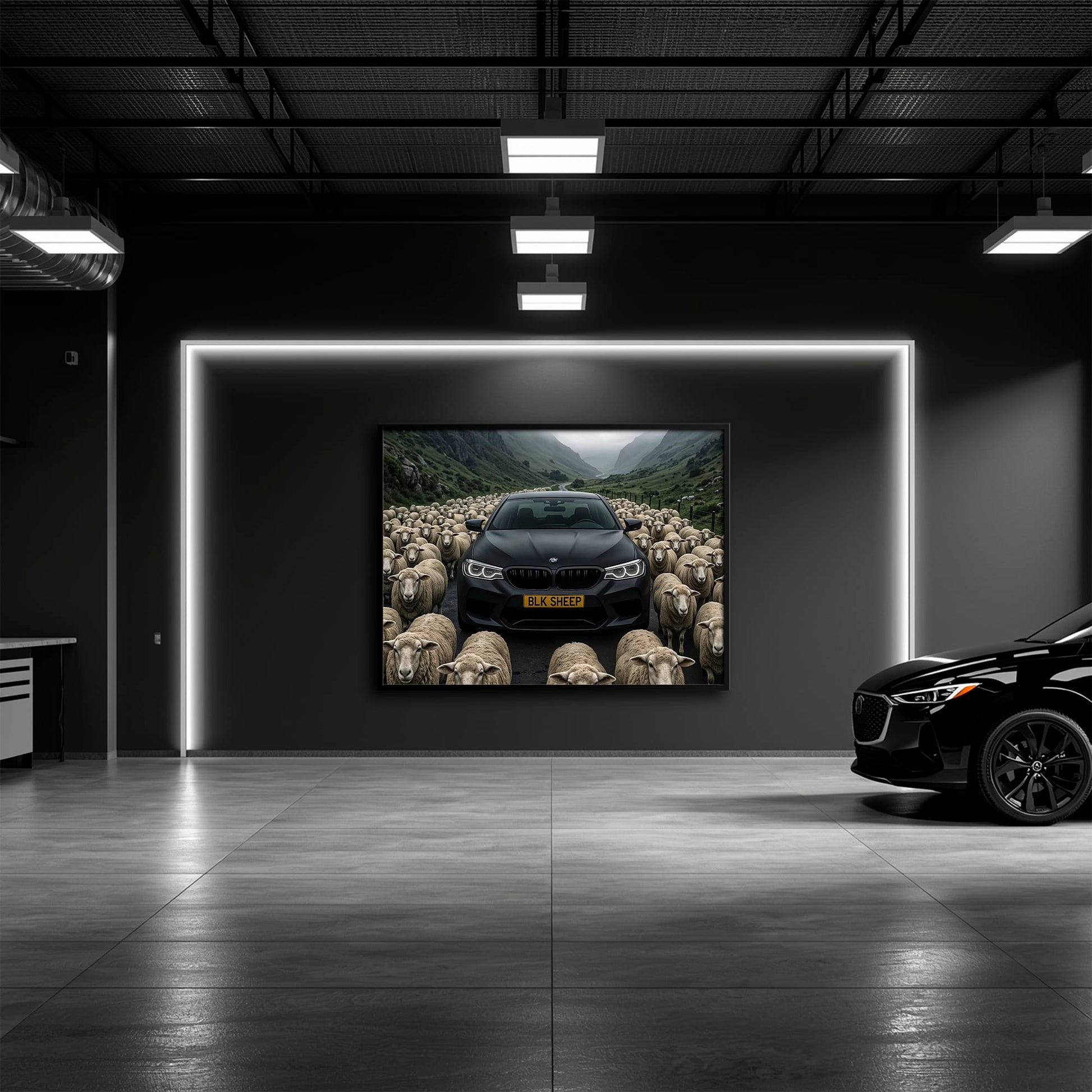 BLK SHEEP BMW Canvas Wall Art | Car Wall Decor Cars