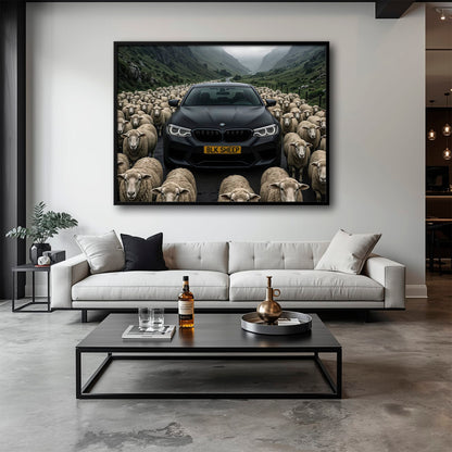 BLK SHEEP BMW Canvas Wall Art | Car Wall Decor Cars