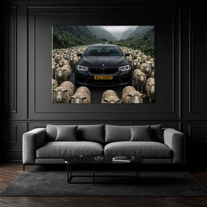 BLK SHEEP BMW Canvas Wall Art | Car Wall Decor Cars