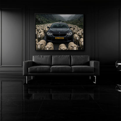 BLK SHEEP BMW Canvas Wall Art | Car Wall Decor Cars