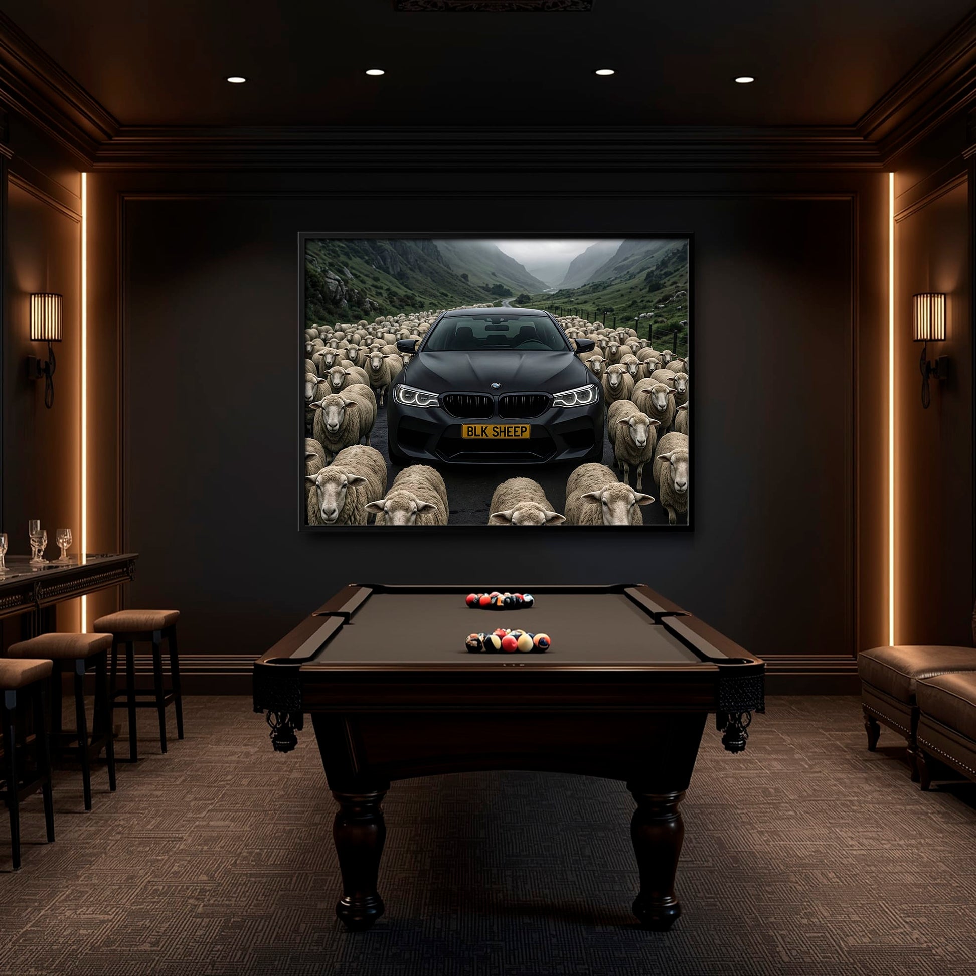BLK SHEEP BMW Canvas Wall Art | Car Wall Decor Cars