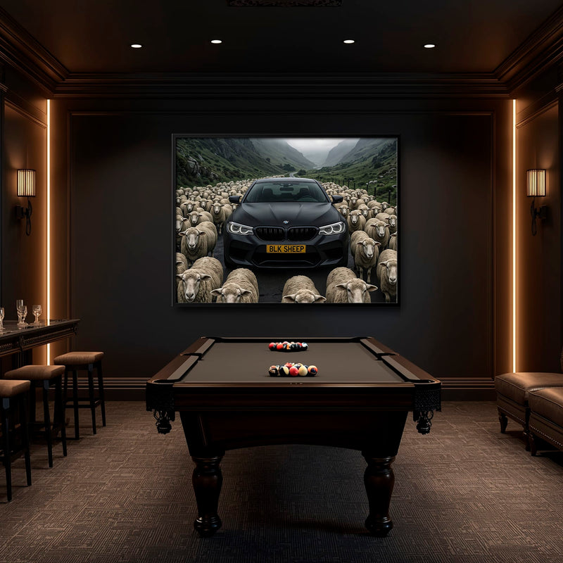 BLK SHEEP BMW Canvas Wall Art | Car Wall Decor Cars