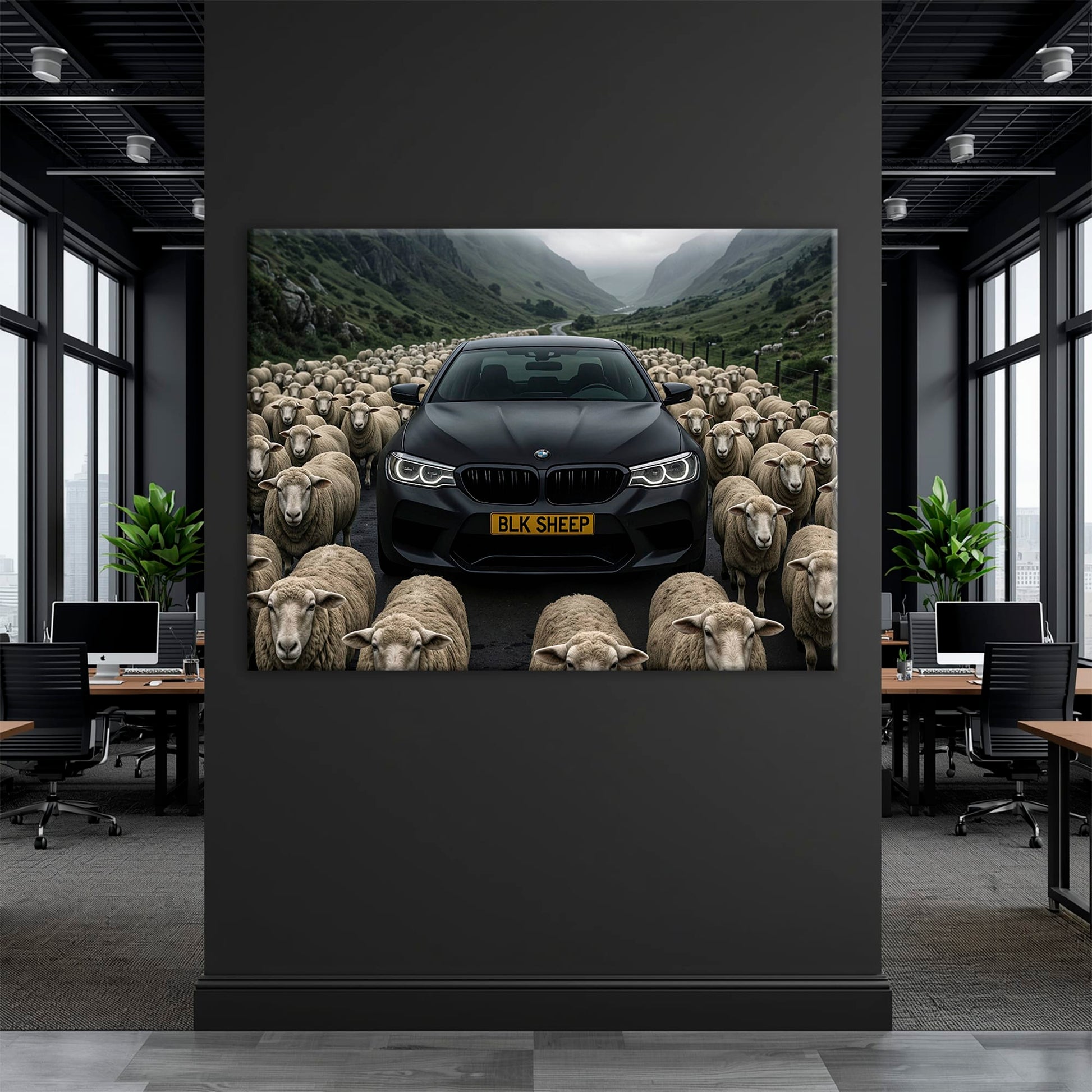 BLK SHEEP BMW Canvas Wall Art | Car Wall Decor Cars