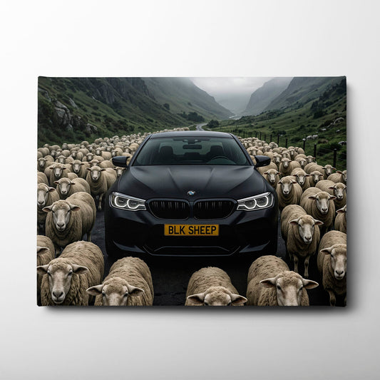 BLK SHEEP BMW Canvas Wall Art | Car Wall Decor Cars
